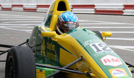 Her er Nikolaj til test på Zandvoort, i Mygale raceren fra Vuik Racing.